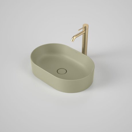 Caroma Liano II 530mm Pill Above Counter Basin Matte Green (Special Order) - Sydney Home Centre