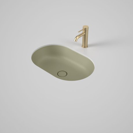 Caroma Liano II 580mm Pill Under/Over Counter Basin Matte Green (Special Order) - Sydney Home Centre