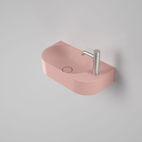 Caroma Liano II Hand Wall Basin (1 Tap Hole) Matte Pink (Special Order) - Sydney Home Centre