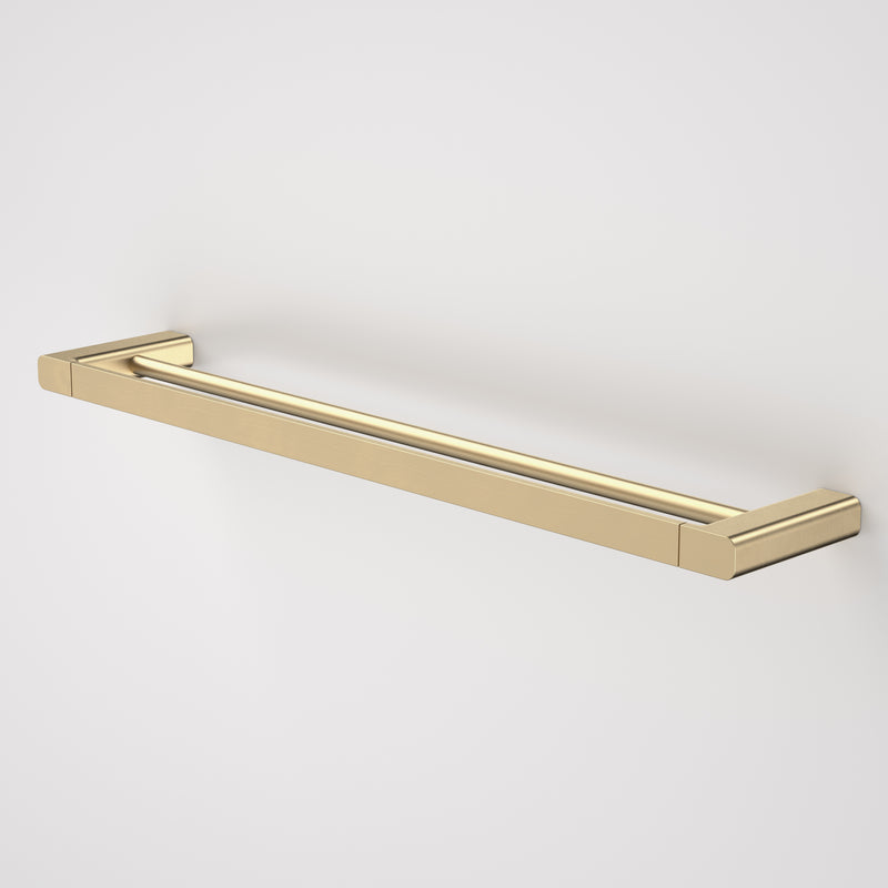 Caroma Luna Double Towel Rail 630mm Brushed Brass - Sydney Home Centre