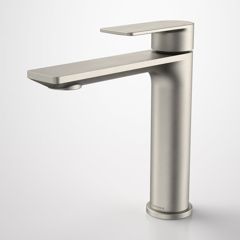 Caroma Urbane II Mid Tower Lead Free Basin Mixer Brushed Nickel - Sydney Home Centre