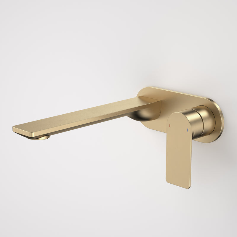 Caroma Urbane II Wall Basin/Bath Mixer Round Cover Plate 220mm Brushed Brass - Sales Kit Lead Free - Sydney Home Centre
