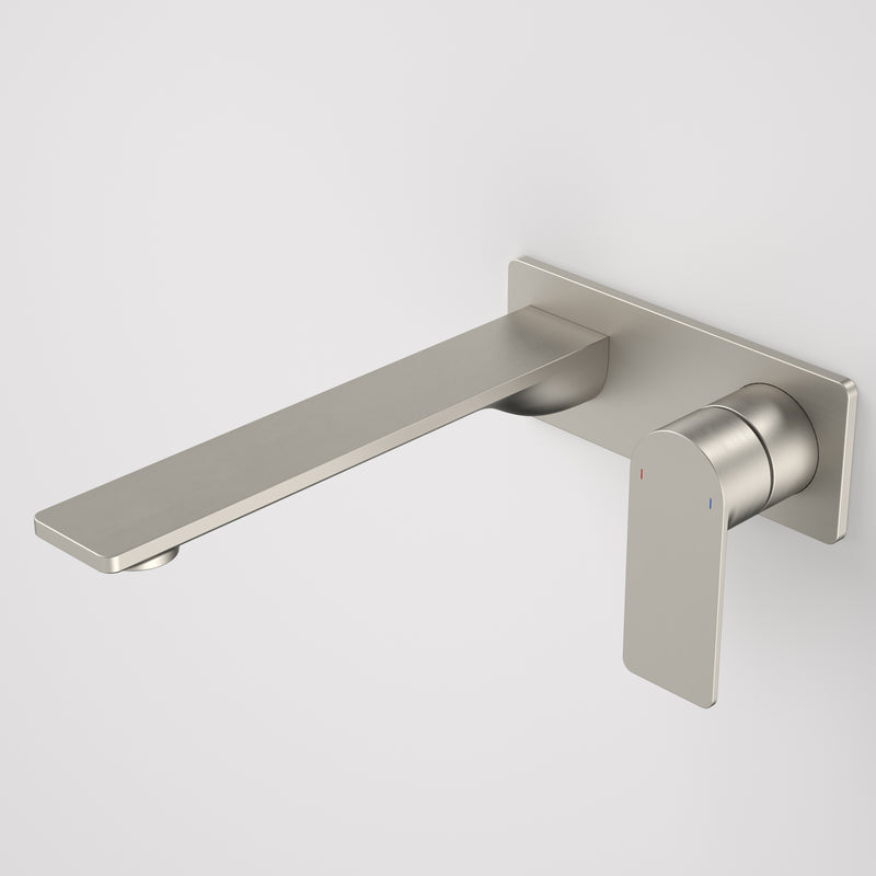 Caroma Urbane II Wall Basin/Bath Mixer Rectangular Cover Plate 220mm Brushed Nickel - Sales Kit Lead Free - Sydney Home Centre
