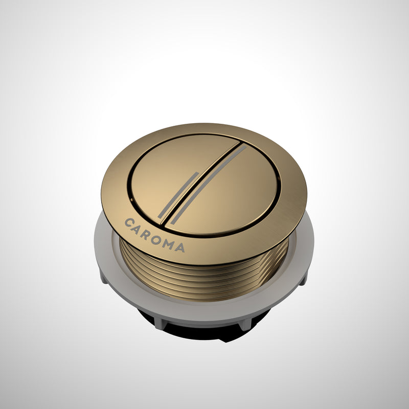 Caroma Urbane II Wall Faced Close Coupled Flush Button Brushed Brass - Sydney Home Centre