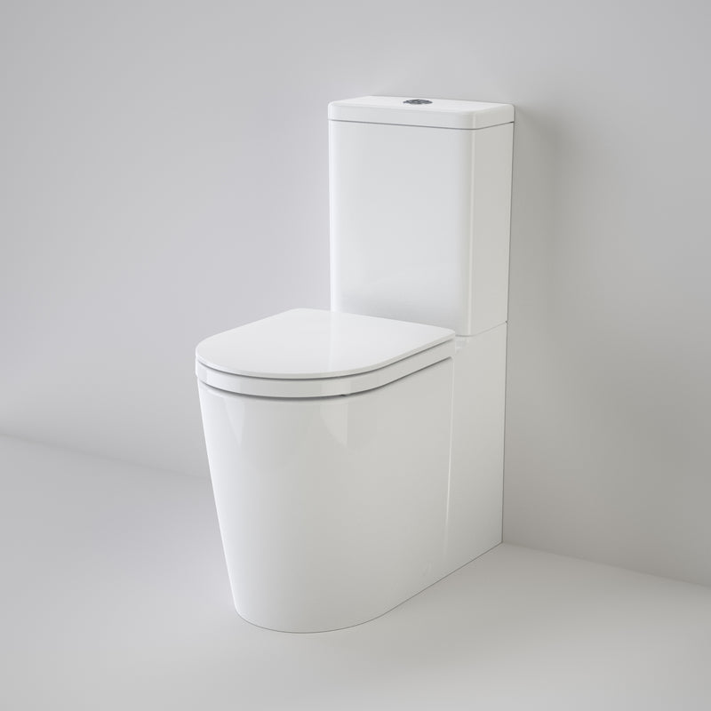 Caroma Liano Cleanflush® Easy Height Wall Faced Suite with Liano Care Single Flap Seat White with GermGard® - Sydney Home Centre