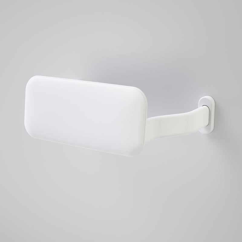 Caroma Backrest Curved Arm White with GermGard® - Sydney Home Centre