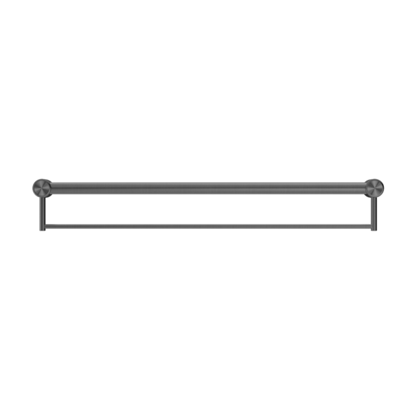 Nero Mecca Care 32mm Grab Rail With Towel Holder 900mm Gun Metal - Sydney Home Centre