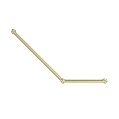 Nero Mecca Care 32mm Ambulant Toilet Grab Rail 45 Degree 750X450mm Brushed Gold - Sydney Home Centre