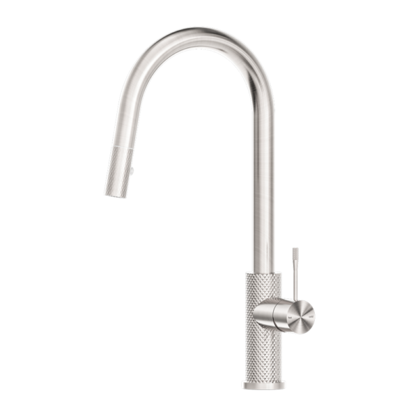 Nero Opal Pull Out Sink Mixer With Vegie Spray Function Brushed Nickel - Sydney Home Centre