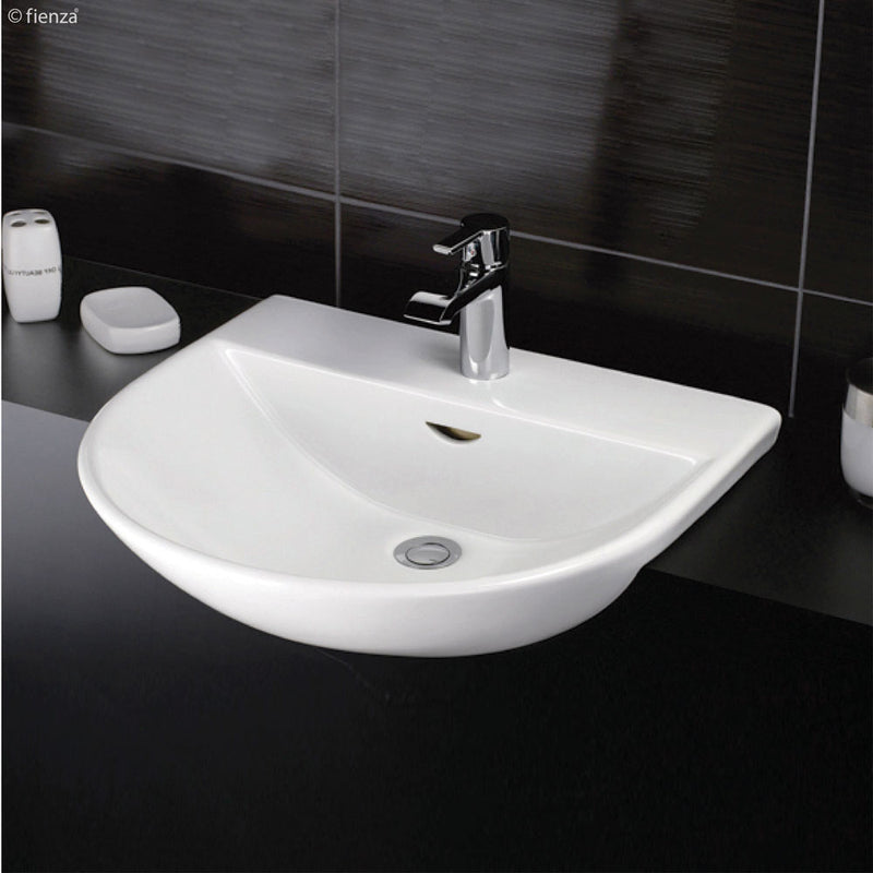 Fienza RAK Reserva Semi-Recessed Basin 3 Tap Holes White - Sydney Home Centre