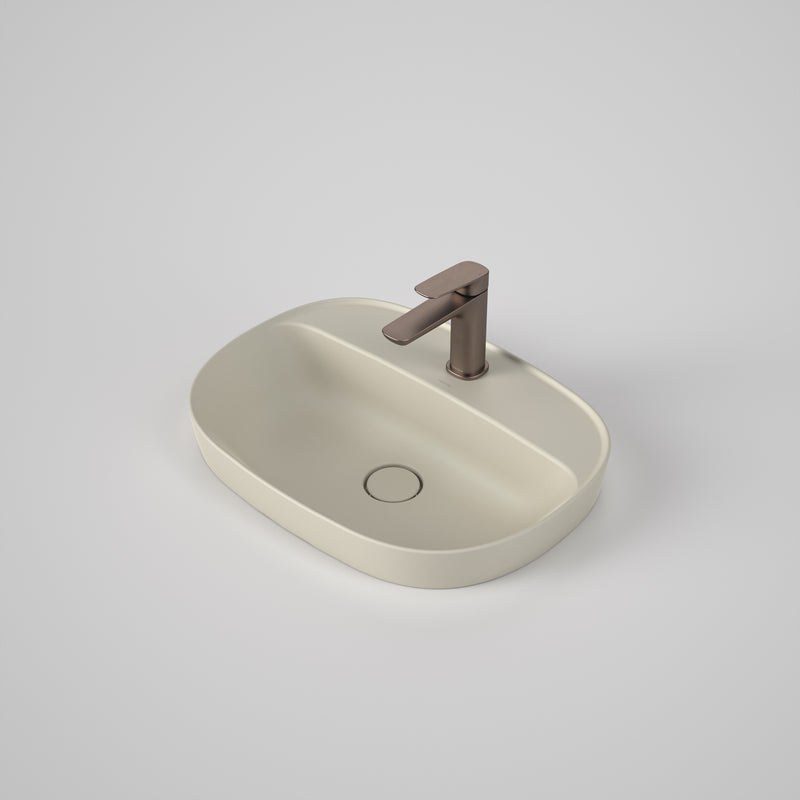 Caroma Contura II 530mm Inset Basin with Tap Landing (1 Tap Hole) Matte Clay - Sydney Home Centre