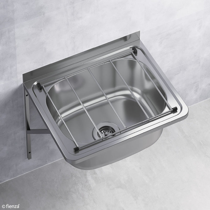 Fienza Cleaners Stainless Steel Sink with Wall Brackets Kit - Sydney Home Centre