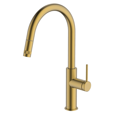 Gareth Ashton Poco Pull Out Kitchen Mixer Brushed Brass