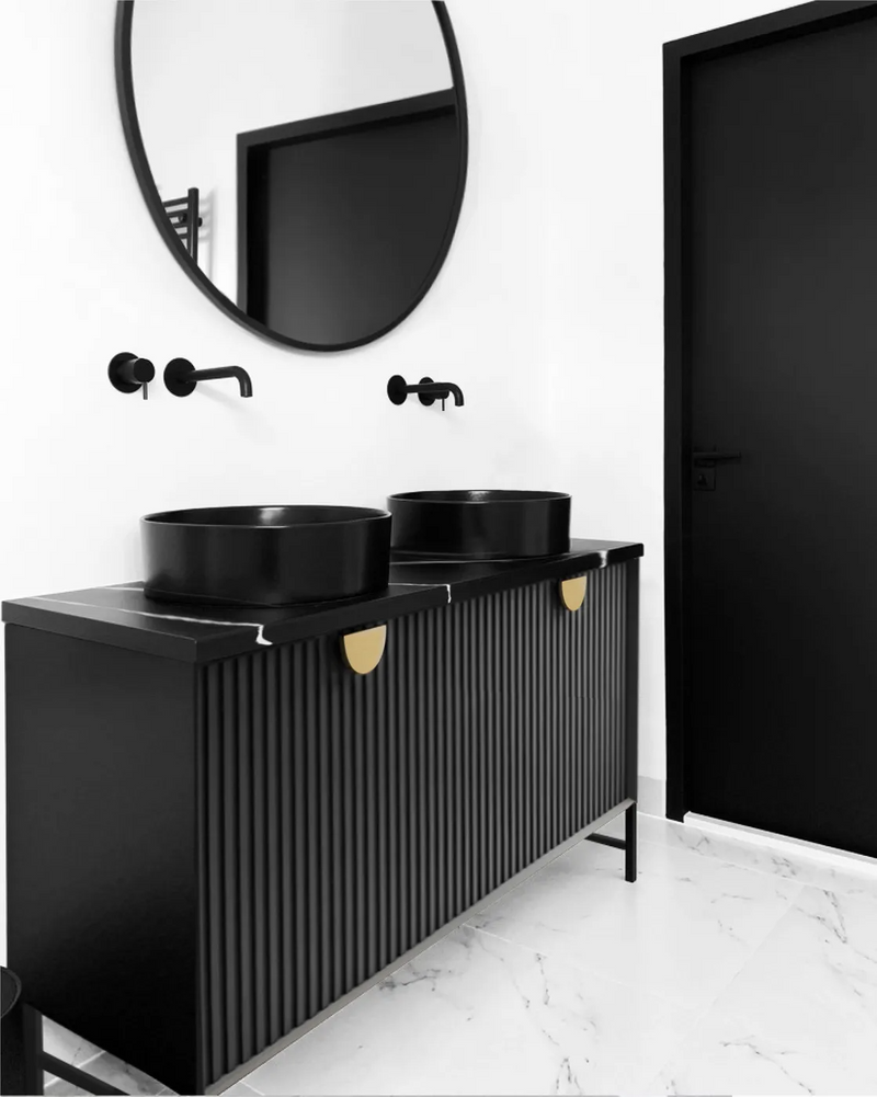 Otti Marlo 1500mm Wall Hung Vanity Black Satin (Cabinet Only) - Sydney Home Centre
