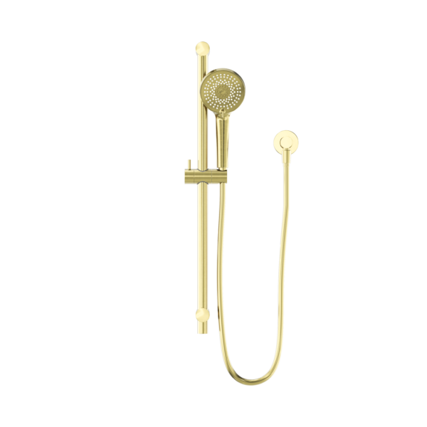 Nero Round Metal Project Rail Shower Brushed Gold - Sydney Home Centre
