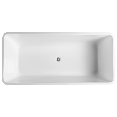 Poseidon Qubist Free Standing 1700mm Gloss White Bathtub - Sydney Home Centre