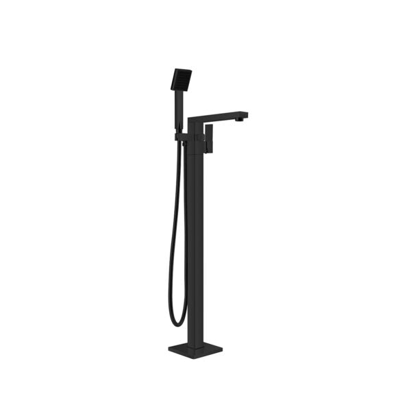 Nero Square Floormount Mixer With Handshower Matte Black - Sydney Home Centre