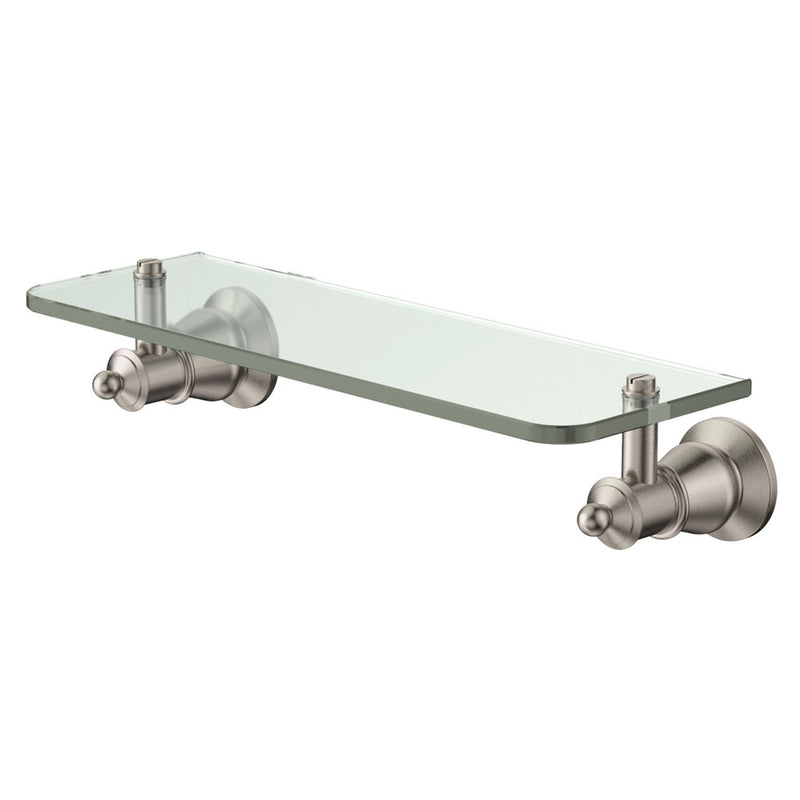 Fienza Lillian Glass Shelf PVD Brushed Nickel