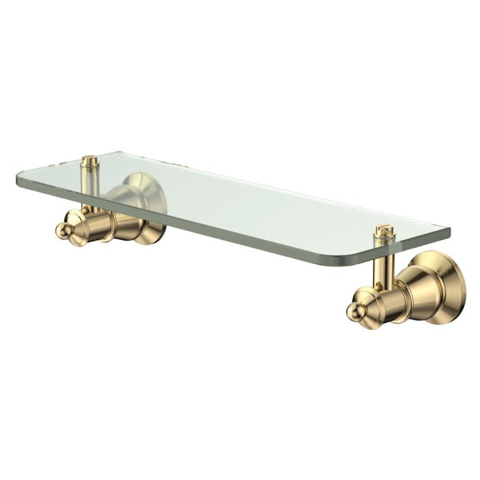 Fienza Lillian Glass Shelf PVD Urban Brass