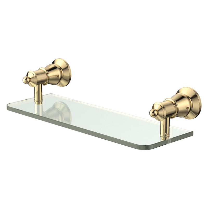 Fienza Lillian Glass Shelf PVD Urban Brass