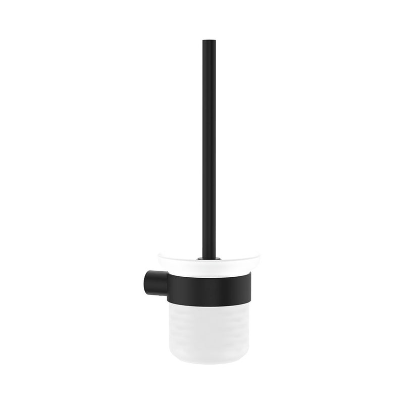 Fienza Empire Slim Toilet Brush & Holder Matte Black