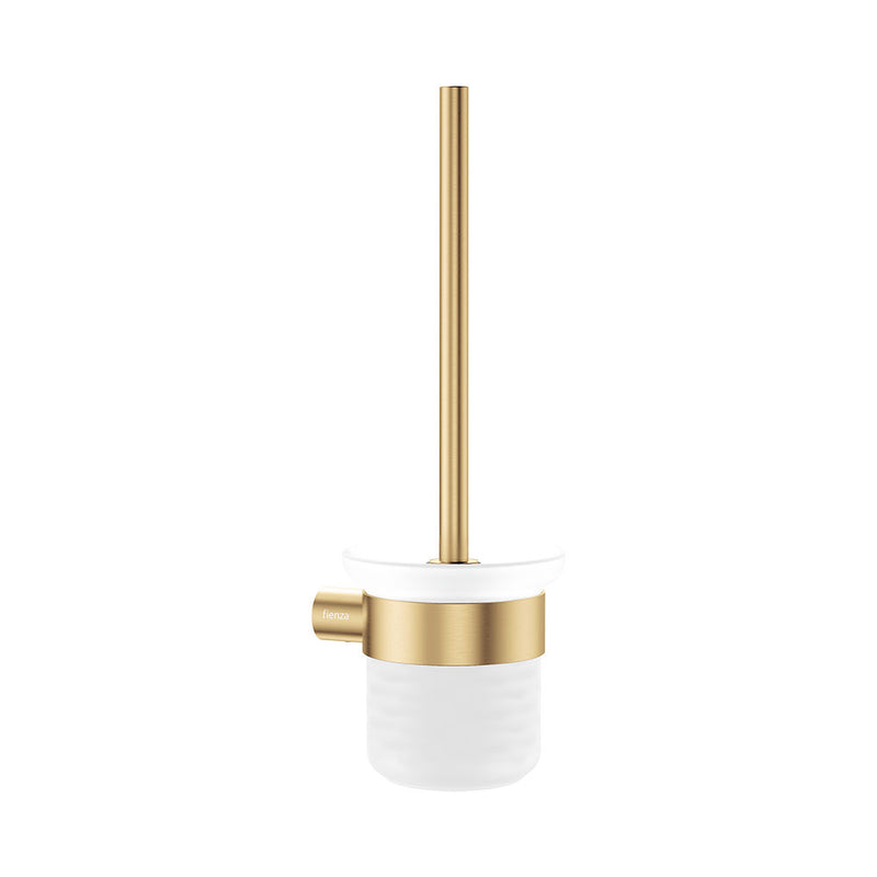 Fienza Empire Slim Toilet Brush & Holder Urban Brass