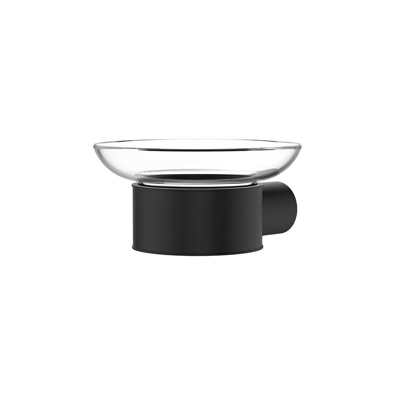 Fienza Empire Slim Glass Soap Dish Matte Black