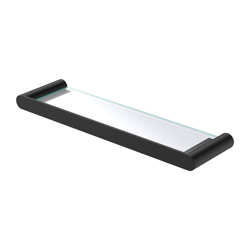 Fienza Empire Slim Glass Shelf Matte Black