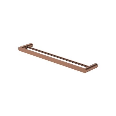 Fienza Empire Slim Double Towel Rail 600mm Brushed Copper