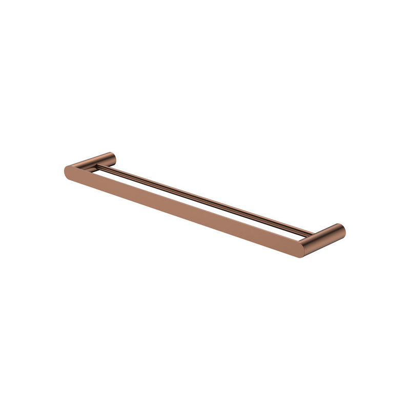 Fienza Empire Slim Double Towel Rail 600mm Brushed Copper