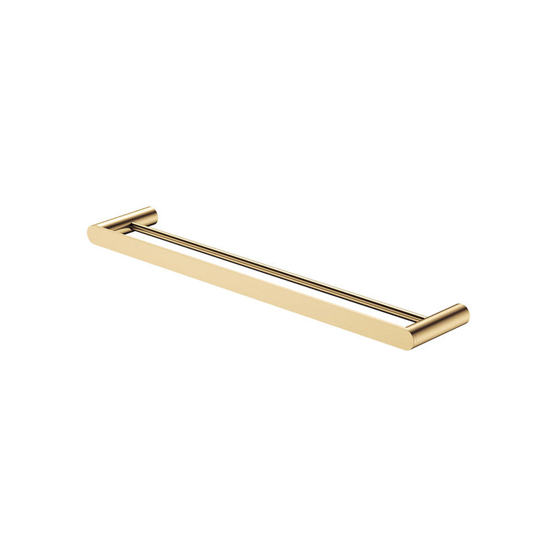 Fienza Empire Slim Double Towel Rail 600mm Urban Brass