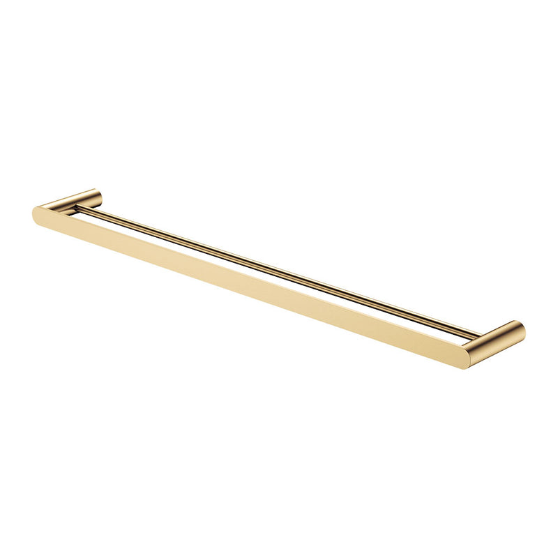 Fienza Empire Slim Double Towel Rail 800mm Urban Brass