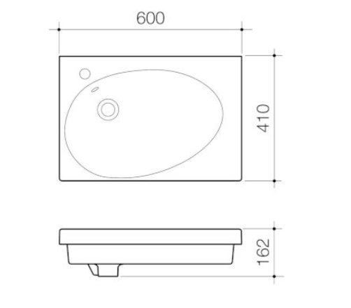 Caroma Contura Freeform Wall Basin White - Sydney Home Centre