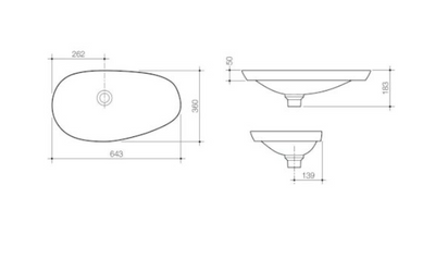 Caroma Contura Freeform Inset Basin White - Sydney Home Centre