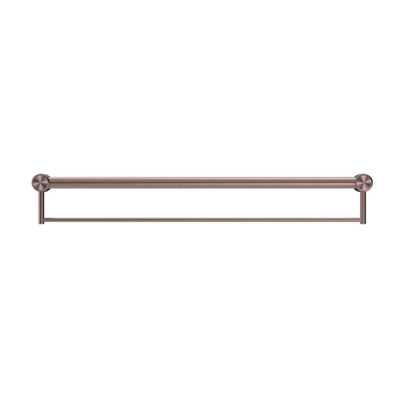 Nero Mecca Care 32mm Grab Rail With Towel Holder 900mm Brushed Bronze - Sydney Home Centre