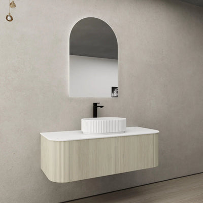 Ceto Bronte 1200mm Wall Hung Vanity Coastal Oak (Marble Stone Top) - Sydney Home Centre