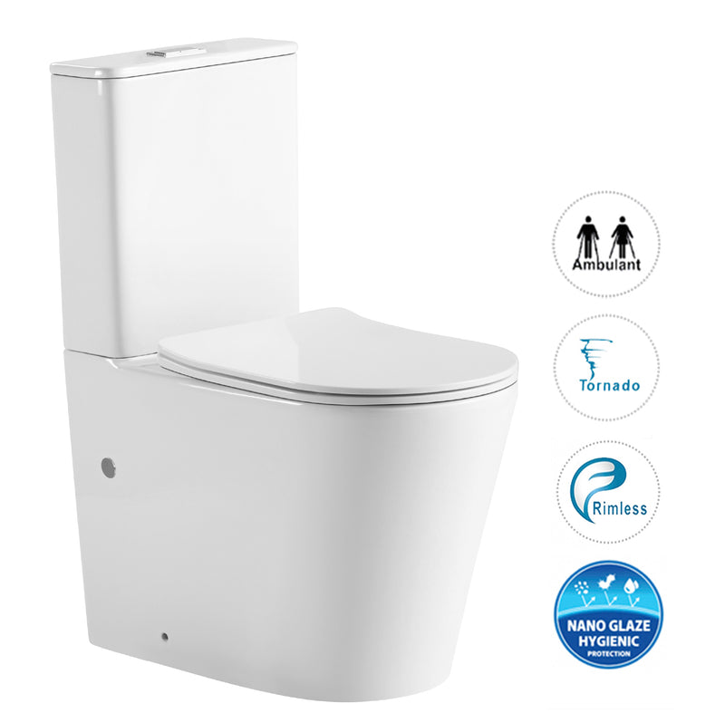 Otti Radiant Toilet Suite Slim Seat Gloss White