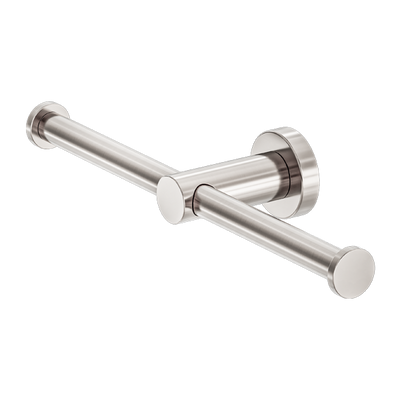 Nero Mecca Double Toilet Roll Holder Brushed Nickel - Sydney Home Centre