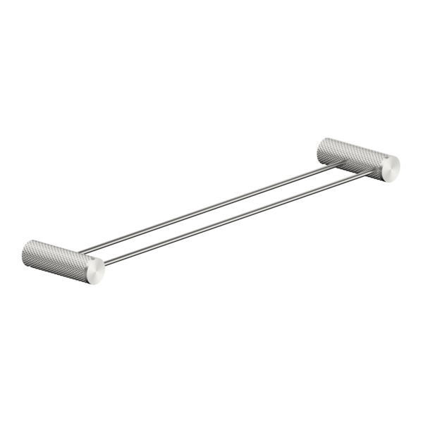 Nero Opal Double Towel Rail 600mm Brushed Nickel - Sydney Home Centre