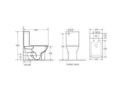 AquaBrite Anglo Back-to-Wall Toilet Suite