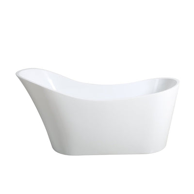 Poseidon Bevel Free Standing 1400mm Gloss White Bathtub - Sydney Home Centre