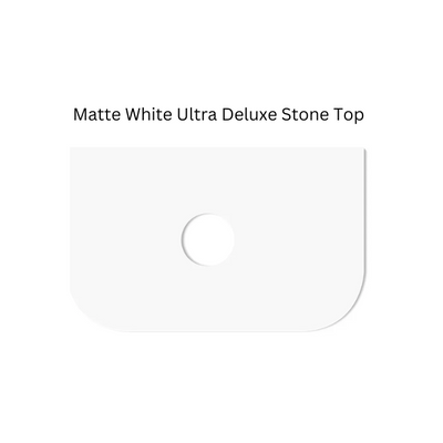 Otti Bondi 750mm Curve Vanity White Fluted (Ultra Deluxe Stone Top) - Sydney Home Centre