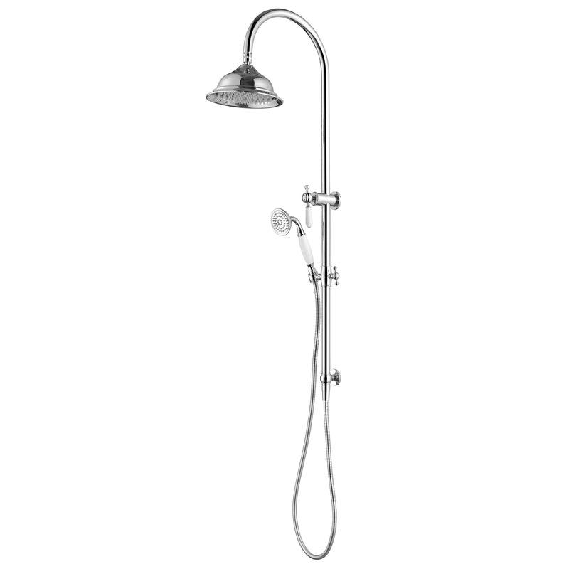 MN Bordeaux Twin Rail Shower Chrome