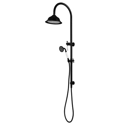 MN Bordeaux Twin Rail Shower Matte Black