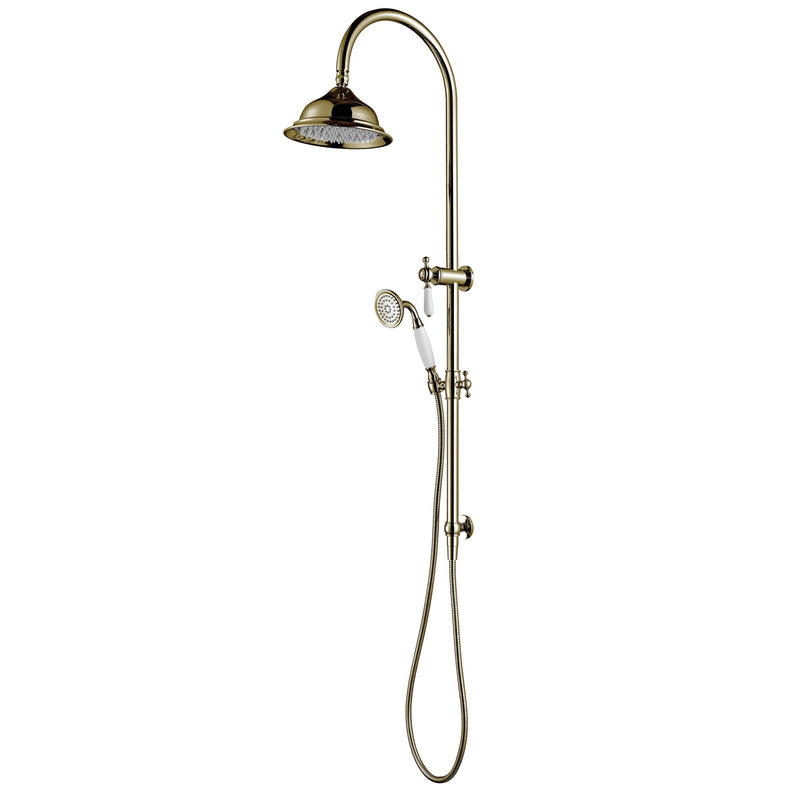 MN Bordeaux Twin Rail Shower Brushed Gold