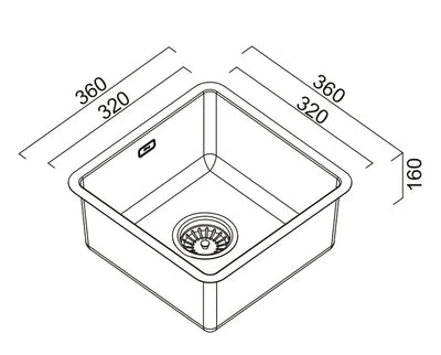 Abey BS1 Bar Sink Black Pearl