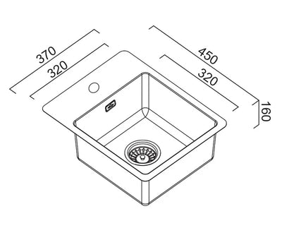 Abey BS2 Bar Sink With Tap Landing Artisan Copper