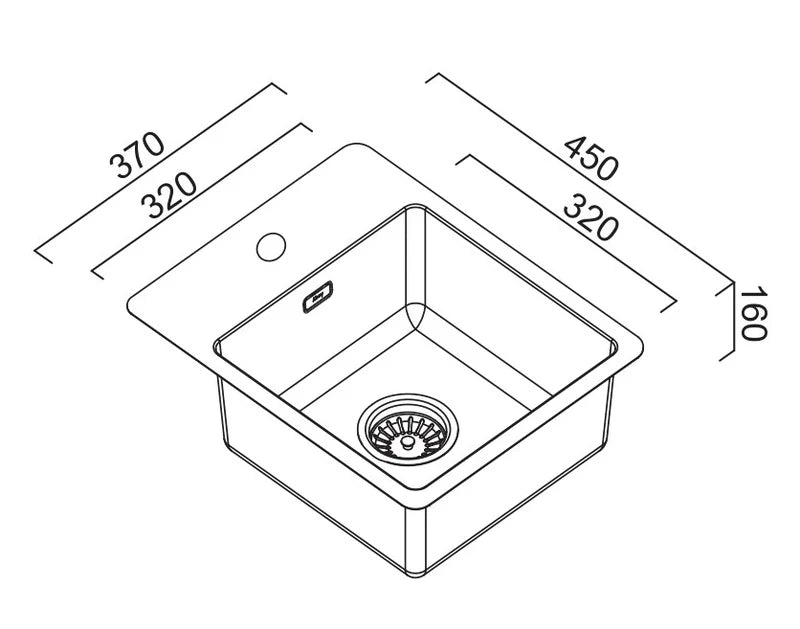 Abey BS2 Bar Sink With Tap Landing Eureka Gold