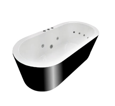 Broadway Bathroom Redondo 1700mm Spa With Electronic Touch Pad 12 Jets Black