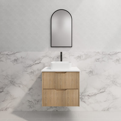 Riva Bali 600mm American Oak Single Bowl Wall Hung Vanity (Cabinet Only) - Sydney Home Centre